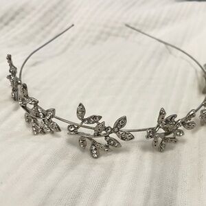 Elegant Silver Floral Headband